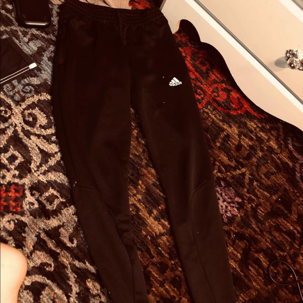 all black addias soccer pants